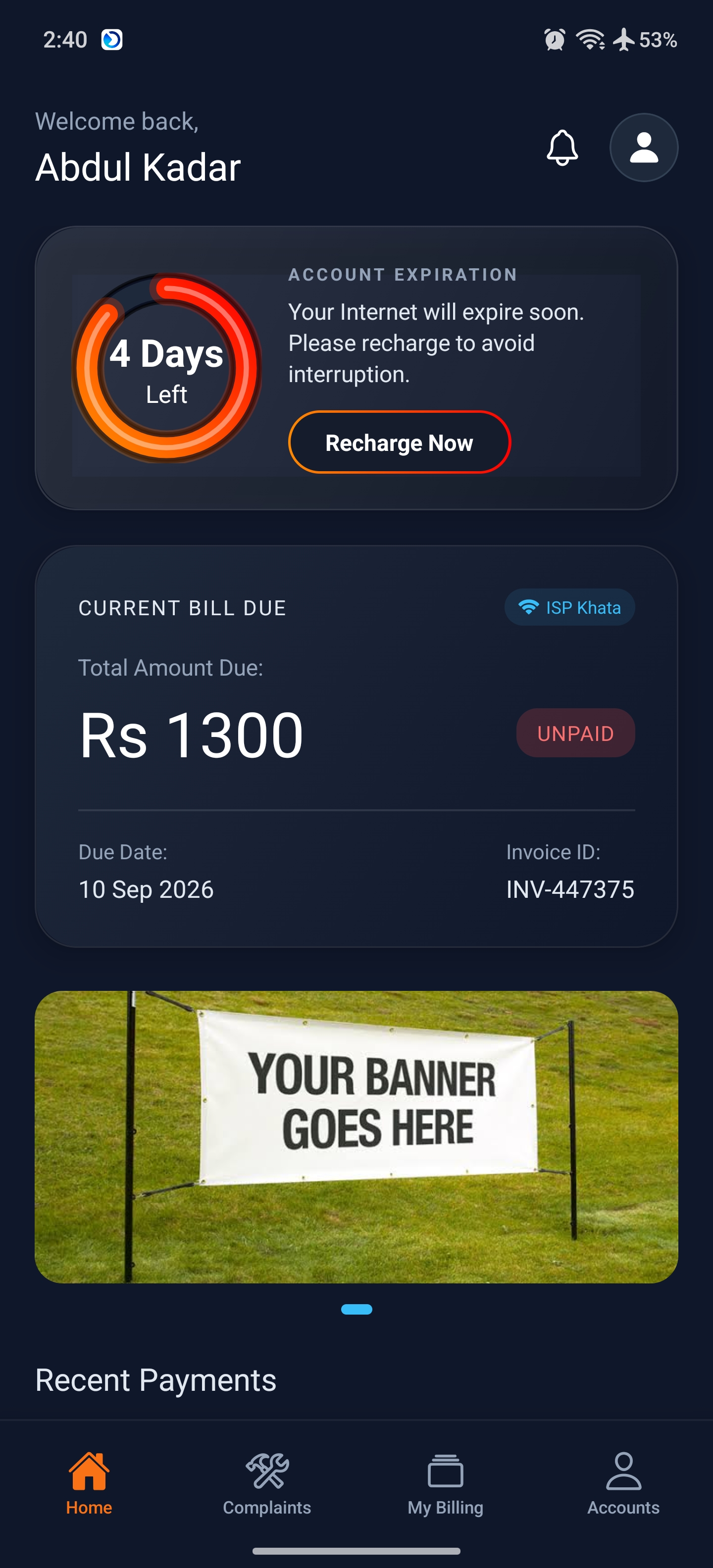 ISPKhata User App